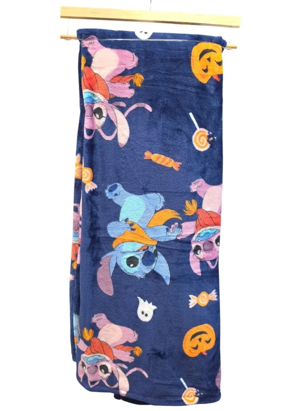 Disney Lilo and Stitch Angel Halloween Plush Throw Blanket